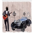 thumbnail image 3 of Ambesonne Urban Shower Curtain, London and Paris Streets, 69"Wx84"L, Warm Taupe Black, 3 of 3