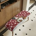 thumbnail image 4 of FUIALDOLG Stretch Bench Covers, Christmas Snowman Puppy Printed Bench Seat Protector, Washable Slipcover, Rectangle Covers for Dining Room, Living Room, Kitchen, 4 of 7