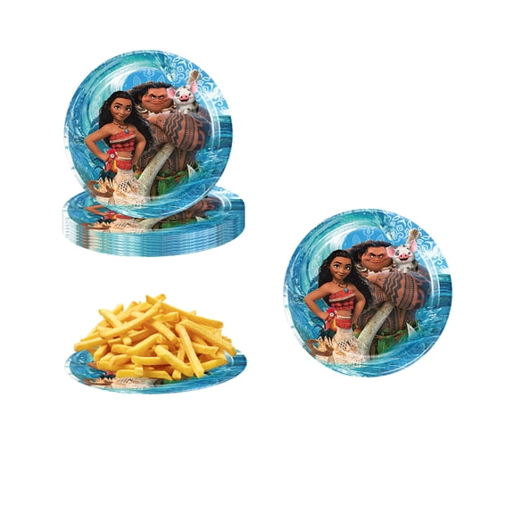 30 Pcs Plates Cartoon Movie Plates Disposable 7 Inch Paper Plates for Birthday Party Table Decorations Supplies Favors, Serve 30