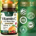 thumbnail image 4 of Vitamin C Chewable 1000mg, Extra Strength Antioxidants for Powerful Immune Support w/Vitamin C & Rose HIPS - Potent Dietary VIT C Chews Supplement, Natural Orange Flavor, Vegan, Non-GMO - 120 Tablets, 4 of 10