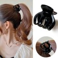 thumbnail image 2 of Pinza para cola de caballo alta con forma de calabaza, diseño de resorte antideslizante, pinza translúcida para la parte posterior del cabello, tocado con pinza de tiburón, accesorios para el cabello, 2 of 8