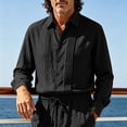 thumbnail image 5 of Men's Tuxedo Shirt Formal Dress Shirt Pleated Long Sleeve Button Down Shirts for Prom Party Wedding, 5 of 9