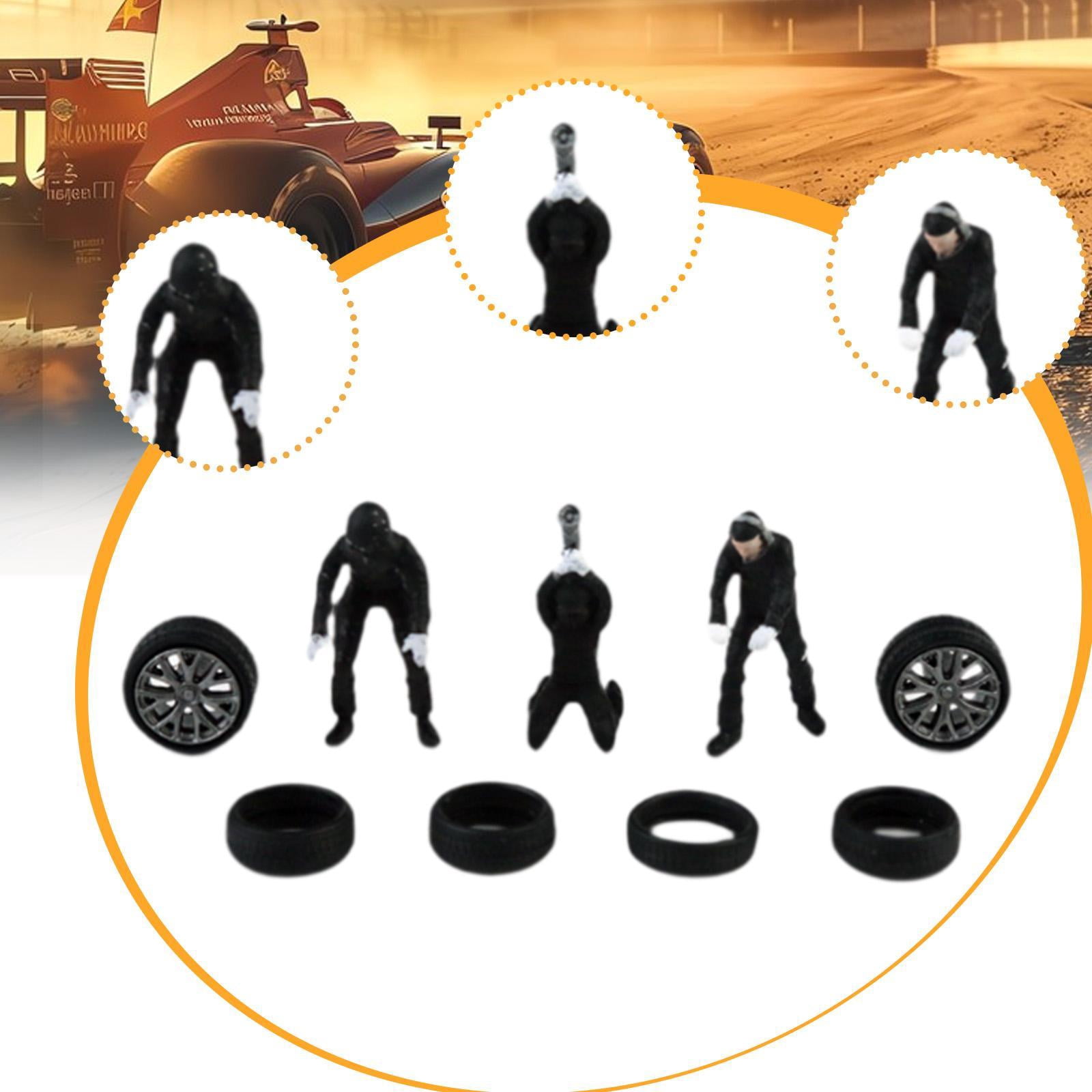LeeQinersw 1/64 People Figures Diorama Character for Diorama Dollhouse Micro Landscapes black
