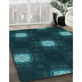 thumbnail image 3 of Ahgly Company Machine Washable Indoor Rectangle Transitional Dark Cyan Green Area Rugs, 4' x 6', 3 of 7