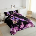 thumbnail image 3 of Erosebridal Butterfly Bedding Sets Full with Comforter,Monogrammed A Comforter Sets Full Size,Purple Flower Comforter Sets Full Size,Room Decor Reversible,3pcs, 3 of 7