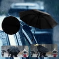 thumbnail image 3 of Unique Bargains Portable Manual Open Close Rain Windproof  Umbrella Black, 3 of 6