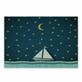 thumbnail image 1 of Fantasy Cutting Board, Sailing Boat at Night Sky with Stars and Crescent Moon Bedtime Theme, Decorative Tempered Glass Cutting and Serving Board, Small Size, Multicolor, by Ambesonne, 1 of 1