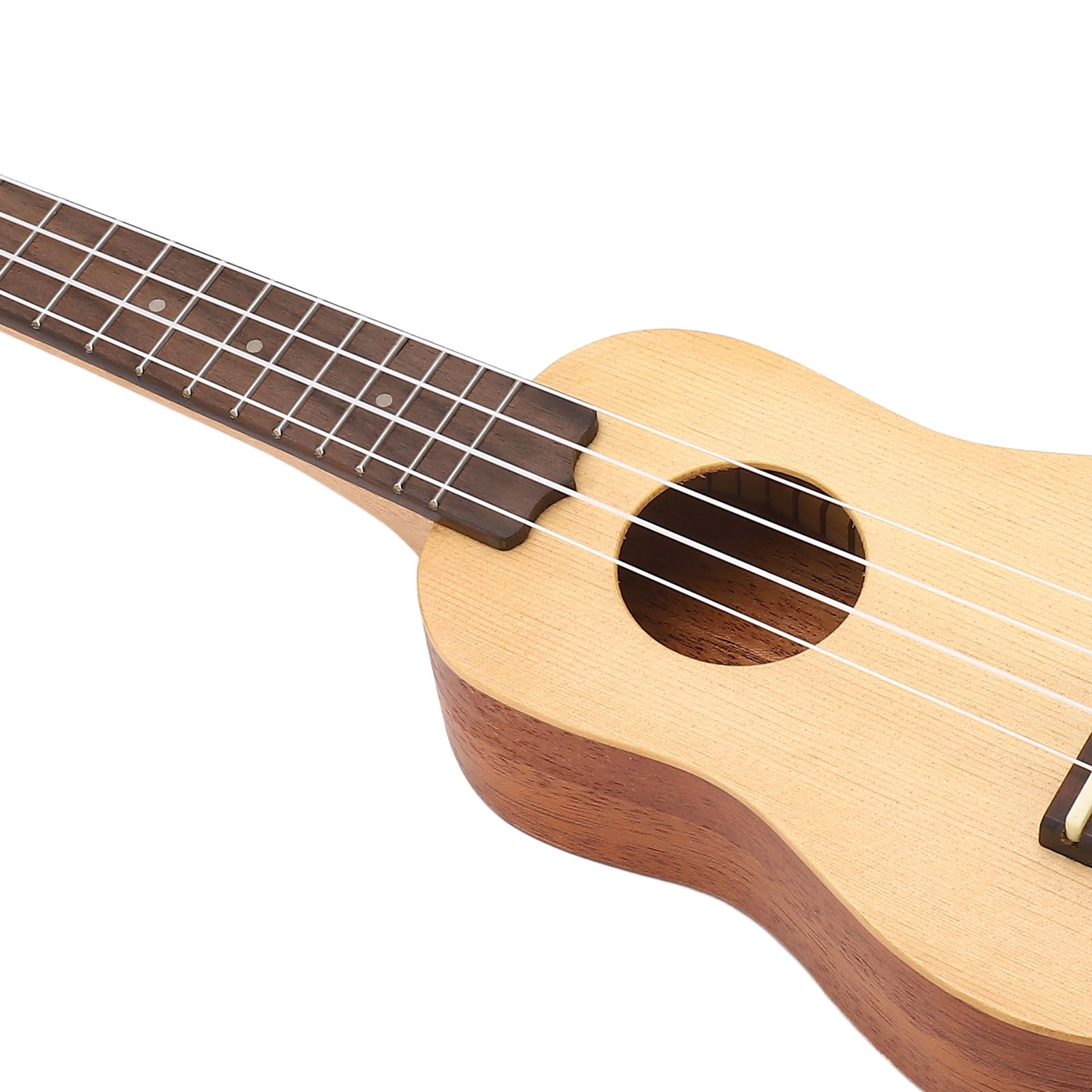BIMZUC 16 Inch Solid Spruce Wood Ukulele Mini Concert 4 String Guitar for Beginners & Professionals
