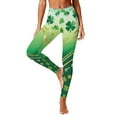 thumbnail image 2 of DPTALR Women's St. Patrick's Day Print Stretch Tight Yoga Leggings,Green,Size S, 2 of 9