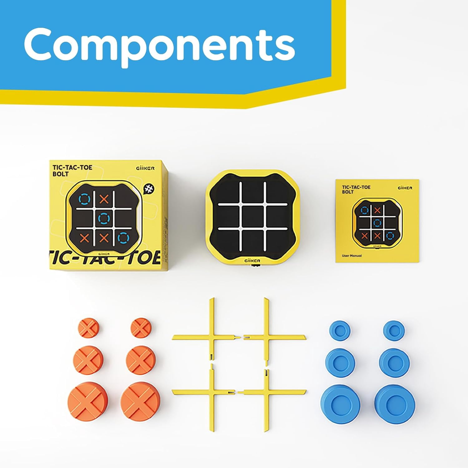 OBEST Elektronisches Tic Tac Toe Spiel – 5-in-1 Handheld-Konsole, Für Kinder, Wiederaufladbar, Mit Lautstärkeregler