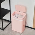thumbnail image 4 of Nine Stars Automatic Bathroom Trash Can, 3 Gallon Plastic Motion Sensor Garbage Bin with Soft Close Lid, Pink, 4 of 7