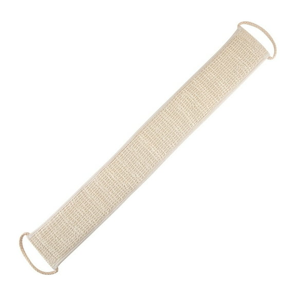CHENGSI for Sisal Bath Towel Back Scrubber Long Shower Body Brush Exfoliating Cleansing Strip Sponge with Handles for Men Women Elderly Children All Skin Types 68.5x9cm Beige