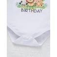 thumbnail image 6 of FYMNSI Toddler Baby Boys First Birthday Wild One Animal Outfit Romper Suspenders Shorts Hat Photo Shoot Clothes, 6 of 9