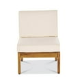 thumbnail image 5 of Noble House Perla Outdoor 7-Pc Teaked Acacia Wood Sofa Set with Cream Cushions, 5 of 22