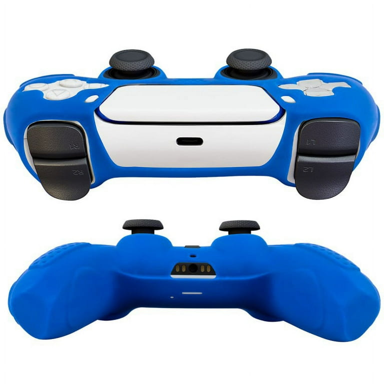 Kit 2 Capa Protetora Controle Ps5 Gamepad Silicone Azul