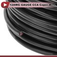 thumbnail image 6 of Unique Bargains 1 Pcs Ground Wire Fully Insulated& Soft Touch Jacket Power Wire 61m Black TC 12AWG 2 Conductor, 6 of 7