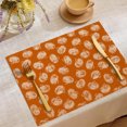 thumbnail image 2 of 2 Pcs Fall Harvest Linen Placemats, Cute Maple Leaf Pumpkin Print Insulated Table Mats for Thanksgiving Party Catering Decorations, 2 of 6