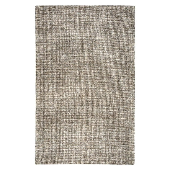 Alora Decor London 5' x 8' Solid Brown/Gray/Rust/Blue Hand-Tufted Area Rug