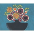 thumbnail image 2 of Moore, Regina 14x12 Gold Ornate Wood Framed with Double Matting Museum Art Print Titled - Flowers Galore III, 2 of 4