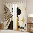thumbnail image 2 of Homewish Cute Fairy Black Out Curtains for Girls Boys,Dreamy Princess Curtains Pack of 2 (42x63 Each),Bling Golden Glitter Bedroom Curtains,Microfiber Bedroom Decor, 2 of 6