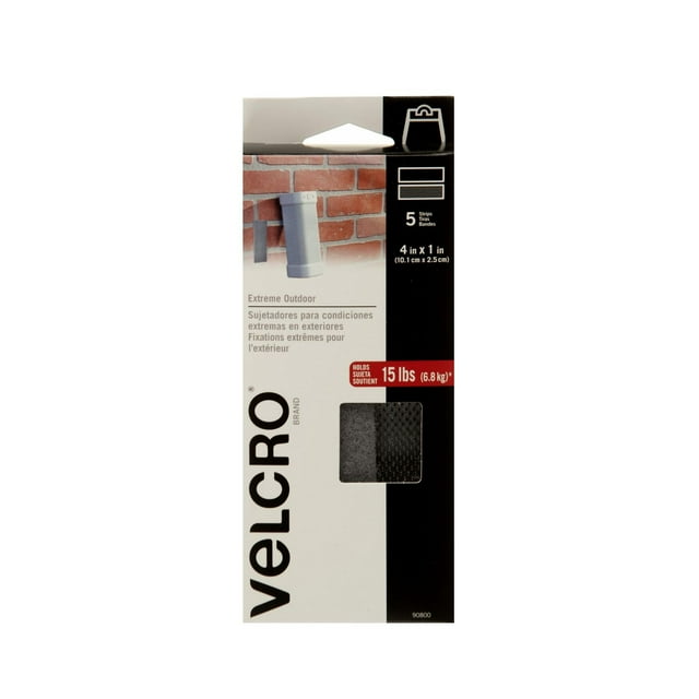 VELCRO(R) Marque Force Industrielle Extreme Attaches 4"X1"-Titane - 90800