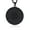 Black, variant on Om Necklace Yoga Lotus Flower Pendant Stainless Steel Aum Ohm Mandala Design Adjustable Length