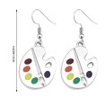 thumbnail image 2 of SUSHANG Sketchpad Palette Earrings Paintboard Color Earrings Necklace Artist Temperament Earrings Simple Oil Dropping Earrings Hook, 2 of 5