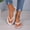 White, variant on Women's Fashionable Faux Leather Flops Sandals Summer Comfortable Flat Thong Slippers Casual Beach Outdoor Travel Versatile Plus Size