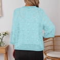 thumbnail image 4 of RUTAYY Women's Knitted Cardigan 3/4 Sleeve Solid Color Lightweight Comfortable Casual Sweater Daily Wear Leisure Versatile Tops, 4 of 5