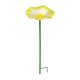 thumbnail image 1 of Baño para pájaros, comedero para pájaros de pie con forma de flor, decoración metálica decorativa, comedero para pájaros para jardín, patio, césped, amarillo, 1 of 8
