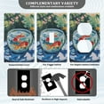 thumbnail image 3 of Yayeee Blank Wall Plate Cover 1-Gang 4.5"x2.7" Home Unused Decorative Outlet, Red Goldfish, 3 of 7