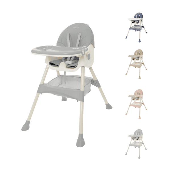 KIDDOS, Silla Alta Periquera Bebe Mecedora 5 En 1 Ajustable Plegable