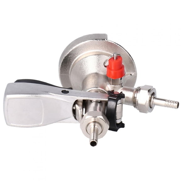 A Type Beer Keg Coupler, Brass and 304 Stainless Steel Keg Tap Connector with Relief Valve, for Draft Beer Machine Tap Tower and Beverage Dispensing in Pub Restaurant