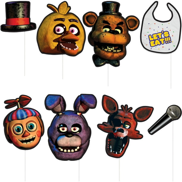 Five Nights at Freddy's Photo Booth Props, 8pc - Walmart.com - Walmart.com