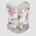 thumbnail image 4 of Lefu Women Bare Shoulder Crop Tops Printed Sleeveless Vest Backless Fishbone Corset, 4 of 9