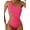 Pink, variant on Women's One Piece Swimsuits High Waisted Sexy Hollow Cut Out Design Slimming Lace-Up Monokini One Pieces Swimsuit for Women Size S-XL
