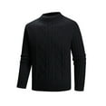 thumbnail image 1 of LOVZFMLL Chandails pour Hommes, Chandail-Over en Tricot Torsadé Col Rond Acrylique, Chemise Classique Décontractée Extensible pour Tous les Jours, Hauts d'Hiver Chauds, Vêtements d'Automne, 1 of 2