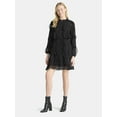 thumbnail image 2 of Time and Tru Women's and Women's Plus Belted Ruffle Mini Dress, Sizes XS-4X, 2 of 5