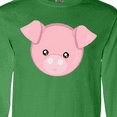 thumbnail image 4 of Inktastic Cute Pig, Little Pig, Pig Head, Pink Pig Long Sleeve T-Shirt, 4 of 5