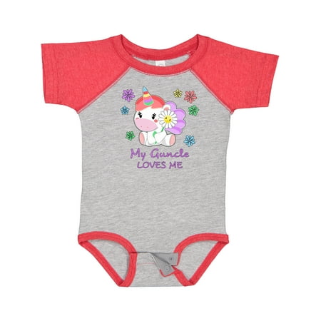 

Inktastic My Guncle Loves Me- Cute Unicorn Gift Baby Boy or Baby Girl Bodysuit
