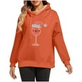 thumbnail image 4 of Uootdi Christmas Hoodies for Women Oversized Long Sleeve Fleece Lined Warm Xmas Sweatshirt Holiday Winter Casual Drawstri Gift ng Pullover, 4 of 7