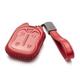 thumbnail image 2 of Vitodeco Genuine Leather Smart Key Fob Case with Leather Strap Compatible for GMC Acadia, GMC Terrain (2017 - 2025 Models ) - 5-Button, Red, 2 of 5