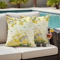 thumbnail image 4 of Summer Gnome Lemons Outdoor Pillow Covers Pack of 2 Country Farm Yellow Lemon Tree Leaf Waterproof Throw Pillow Covers Decorative Cushion Cases for Patio Garden Tent Balcony Couch 18x18 inch, 4 of 9