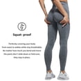 thumbnail image 3 of CNKOO Womens Seamless Butt Lift Leggings High Waisted Yoga Pants Ribbed Workout Slimming Tights Gray/L, 3 of 6
