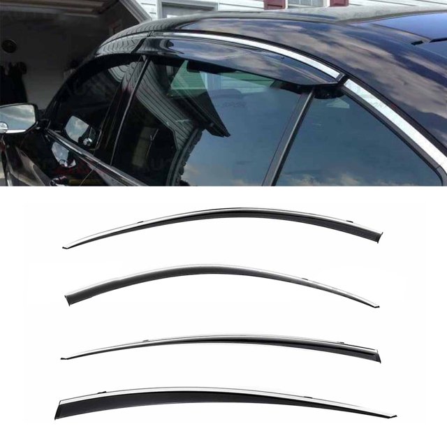 Window Deflector w/ Chrome Compatible with 20142023 Lexus ISSeries