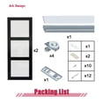 thumbnail image 4 of 60" x 80" Pantry Closet Sliding Doors with Installation Hardware Kit With Circled Handles (Black or White), 4 of 6