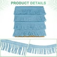 thumbnail image 2 of Uxcell 1 Count Curtain Fringes Fringe Trim for Sofa Clothes Blue 12 Yards, 2 of 6