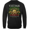 thumbnail image 3 of Vietnam Veteran Ribbon Proud To Have Served Military 8oz 50/50 Black Hooded Sweat Shirt XX-Large, 3 of 7