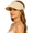 Off-White, variant on Sun Hats for Women, Foldable Floppy Straw Sun Visor Hats, Ponytail Beach Hats for Women, Wide Brim Breathable Summer Outdoor Hat, Khaki