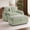 Green, variant on QuzyAor 56" Oversized Chair and A Half with Storage Ottoman, Pink Chenille Tufted Loveseat Chaise Lounge with USB & Phone Holder, Cozy Reading Sofa